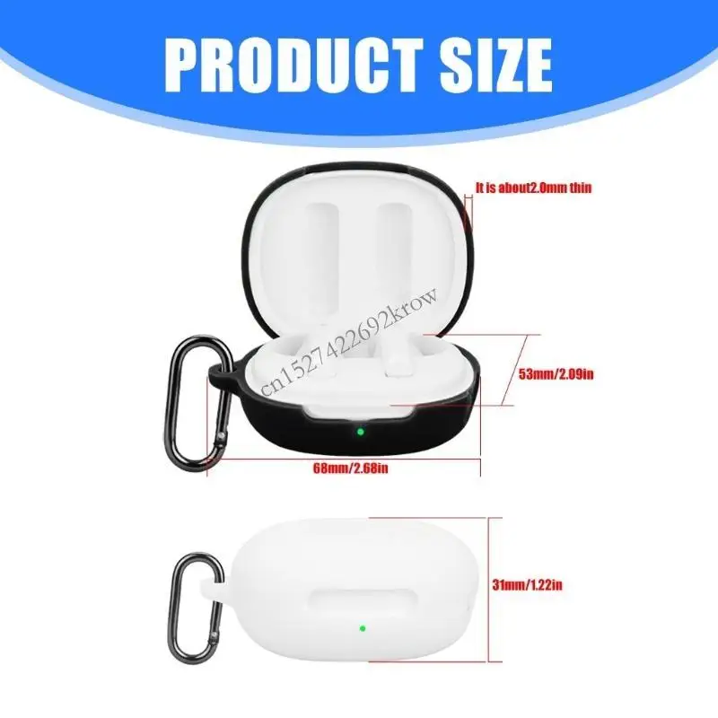 Shockproof Sleeve Housing Case Washable Cover Shell Enclosure for QCY AilyBuds E10 view 6