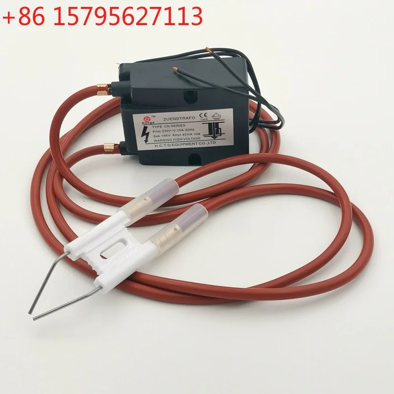 High Voltage Transformer 15kv Continuous Ignition Coil Ceramic Ignition Electrode Spark Plug for Waste Oil Burner Igniter