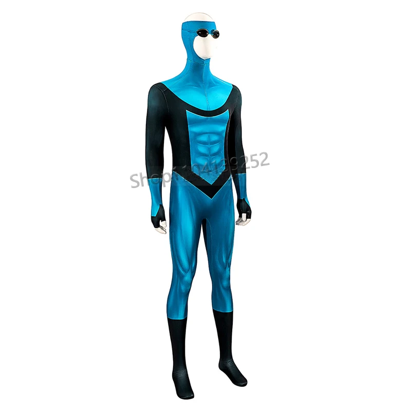 Invincibile Mark Grayson Nuovo Vestito Costume Cosplay Uomini Zentai 3D Stampa Tuta Occhiali Maschera Set Halloween Maschio Fantasia Tuta