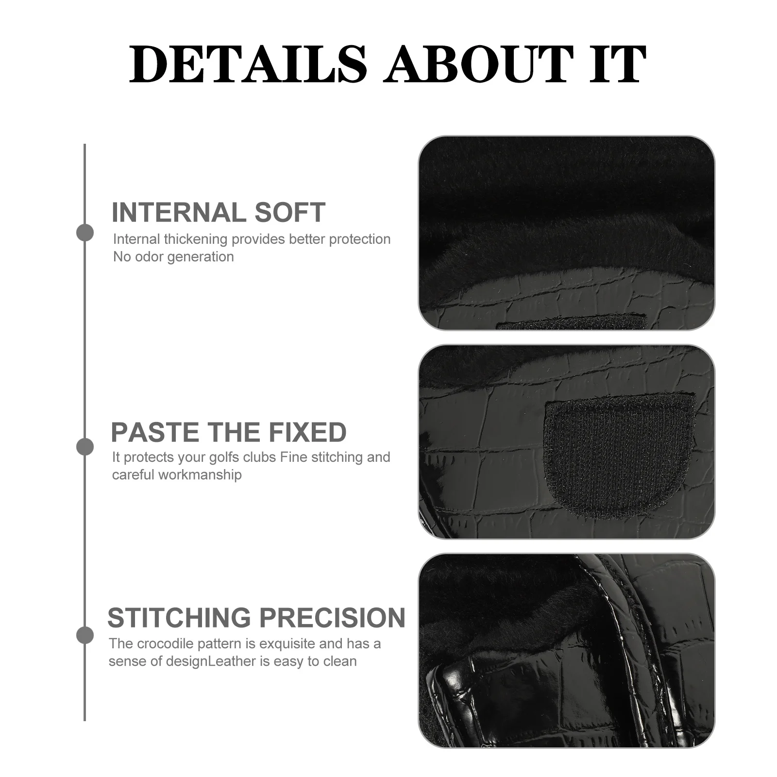 

PU Golfs Club Cover Durable Wear-Resistant Putter Headcover Practical Golfing Accessory Golfs Accessories for Men