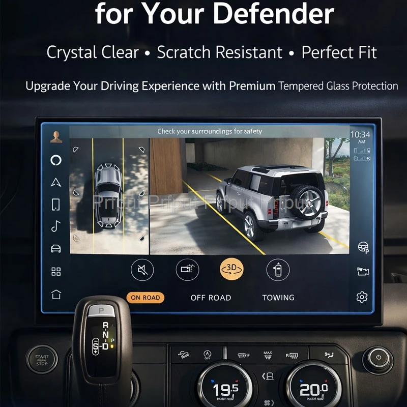 

Tempered Glass Protective Film For Land Rover Defender 110 2026 11.4 inchGPS Navigation Media Touch Display Screen protector