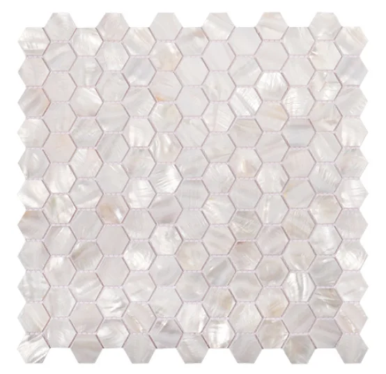 

Hexagonal shell mosaic tile for kitchen backsplash