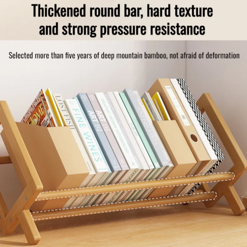 Small desk bookshelf rack small office desktop document rack multi-layer book storage bracket