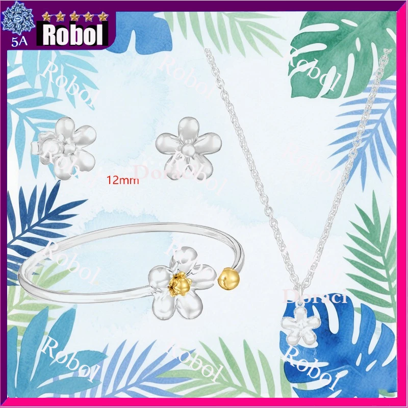 

S925 Sterling Silver Fashion Jewelry Set , Floral Series , Elegant and Exquisite with Gemstones , Suitable for Various Occasions