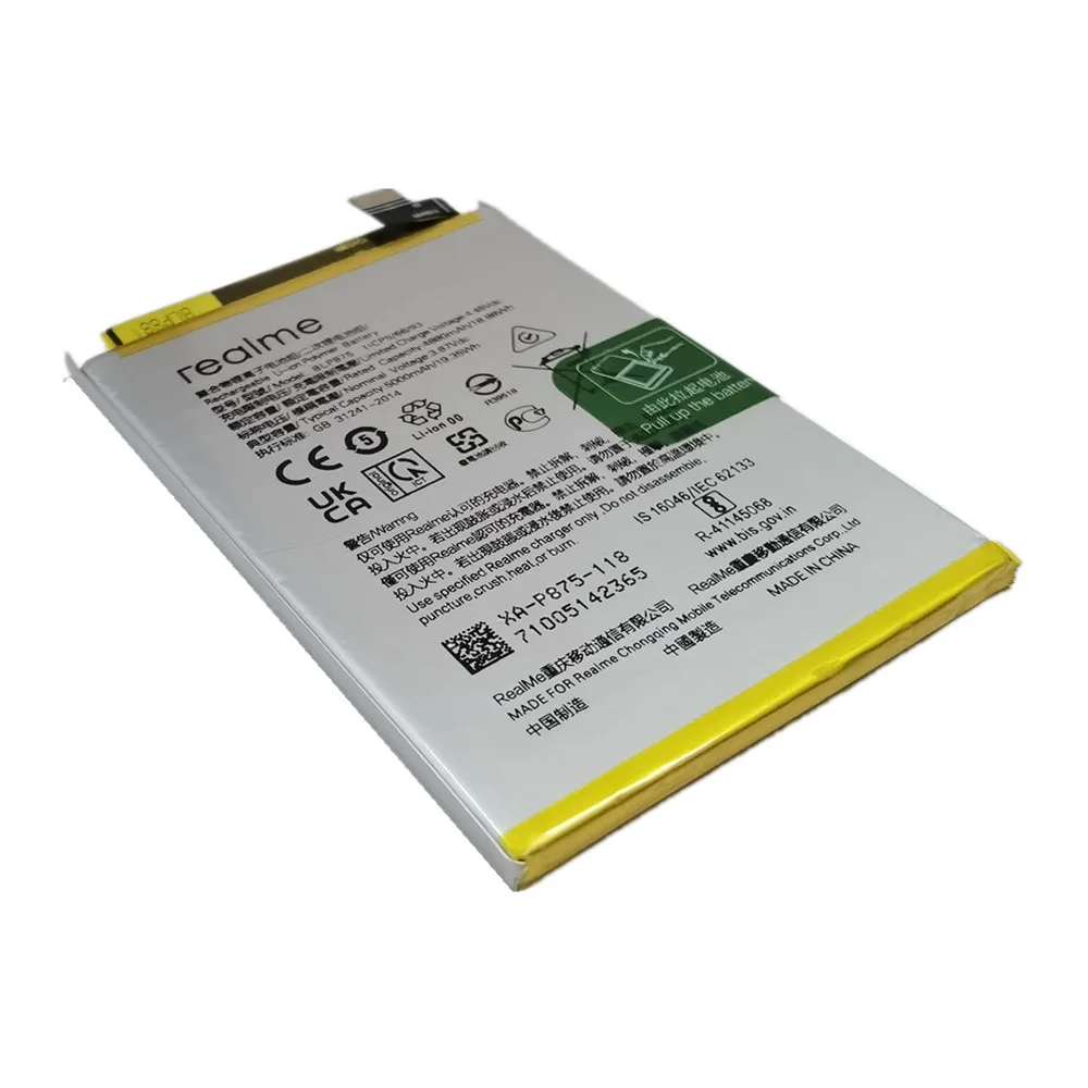 High Quality 5000mAh BLP875 Battery For OPPO Realme 9 5G/ Realme Q5i/ Realme Q3S / Realme C55 NFC / Realme Narzo 50 / Realme V23