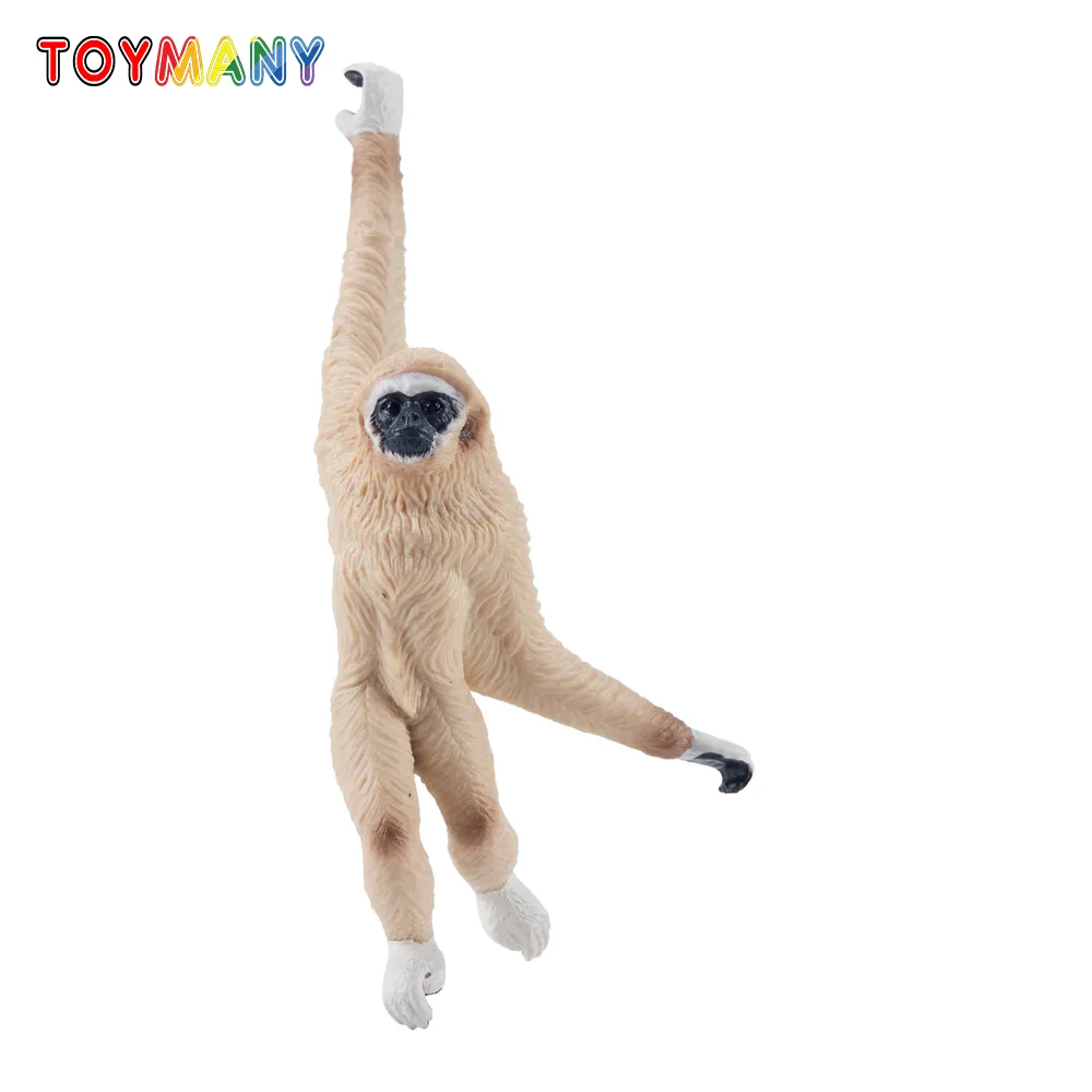 

Toymany Simulation White-handed Gibbon Primate Animal Model Toy Mini Figures Dolls Action Figurines Toys Children Gift Cake Deco