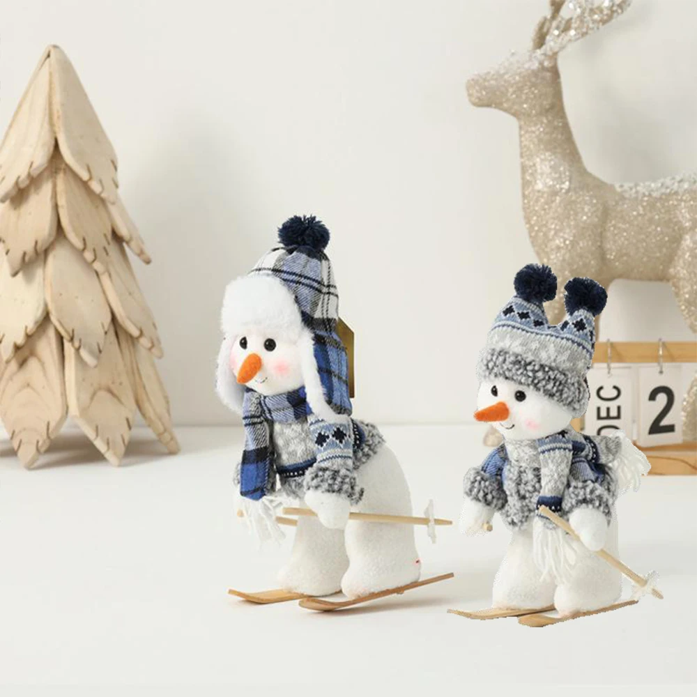 

Christmas decorations skiingskiing snowman home decor items for living room Christmas ornaments dolls Christmas gifts toys