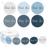 500pcs Per Roll Thank You Stickers Round Thank You Labels Party Sticker Spring Party Bag Labels Product Packaging Stickers