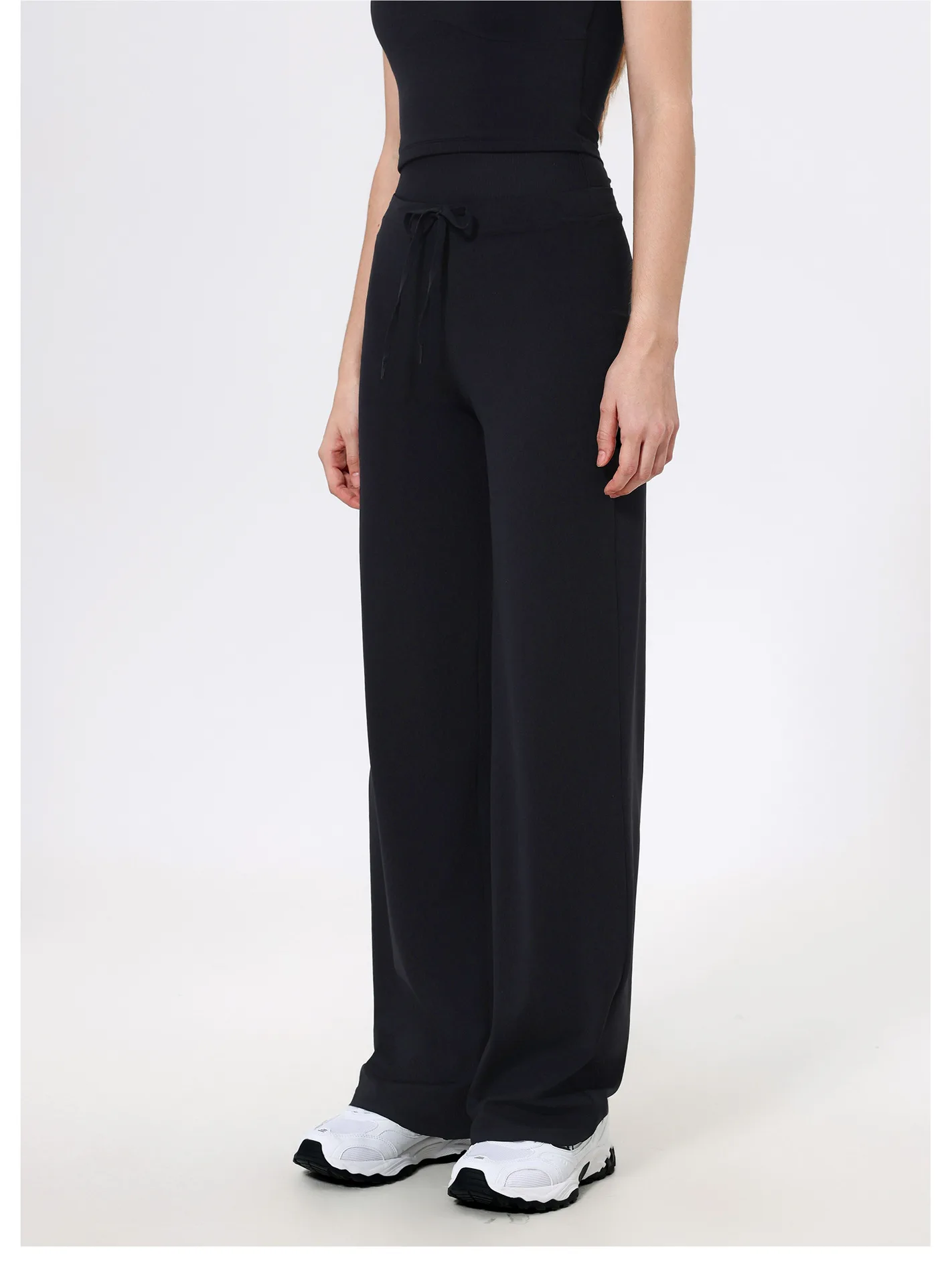 Pantalones de pierna recta adelgazantes para correr de cintura alta y secado rápido para mujer, pantalones de Fitness de ajuste suelto para ejercicio de compresión Abdominal