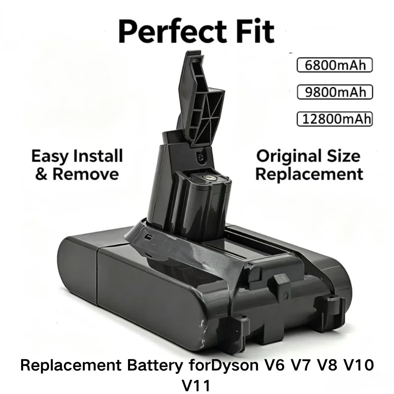 100%New Compatible with Dyson V10 V8 V11 V15 V7 V6 Series SV07 SV09 SV10 DC62 Vacuum Cleaner rechargeable battery