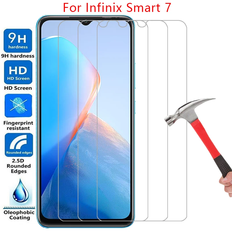 tempered glass case for infinix smart 7 hd plus cover on infinity smart7 7hd 7plus phone coque back bag 360 infinx ifinix infini