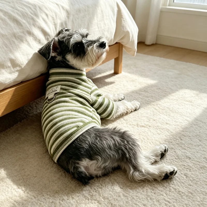 Fleece-Hundeweste für Herbst und Winter, weiche gestreifte Hundekleidung, Katzenkleidung, Chihuahua- und Bichon-Kostüm, dünne Hundehoodies – Detail 10
