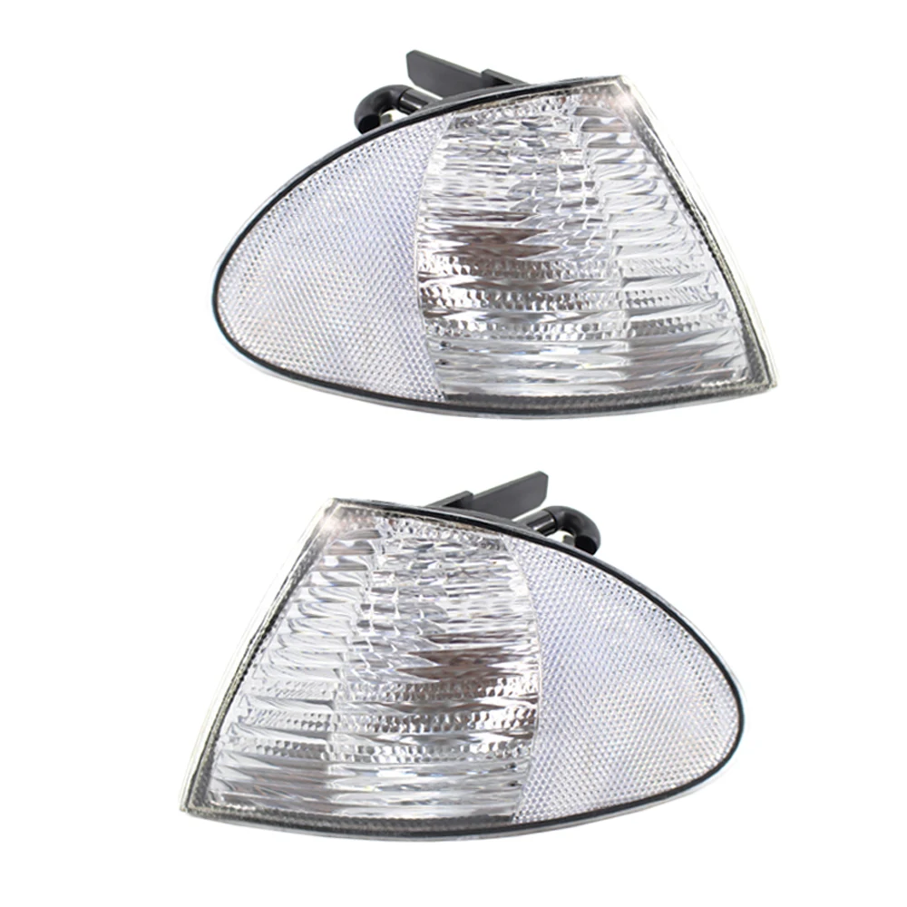 2 pçs farol luz de canto habitação para bmw série 3 e46 4 portas 1998-2001 sinal de canto do carro luz de advertência capa