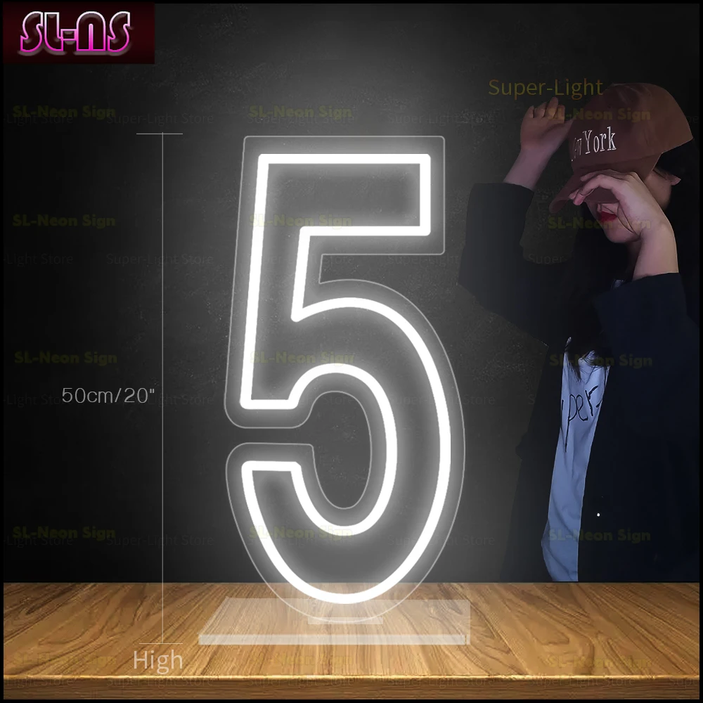 LED Number 1 Neon Signs With Base and Chain,Light Up Signs for Birthday Wedding Party Decor 1st Birthday Numbers 18 Kids Gift