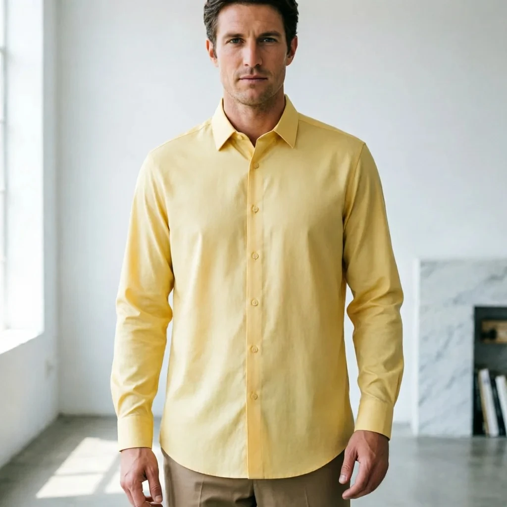 Hight quality Modal long sleeve shirts for men slim fit formal shirt solid color anti-wrinkle tops soft office white clothes