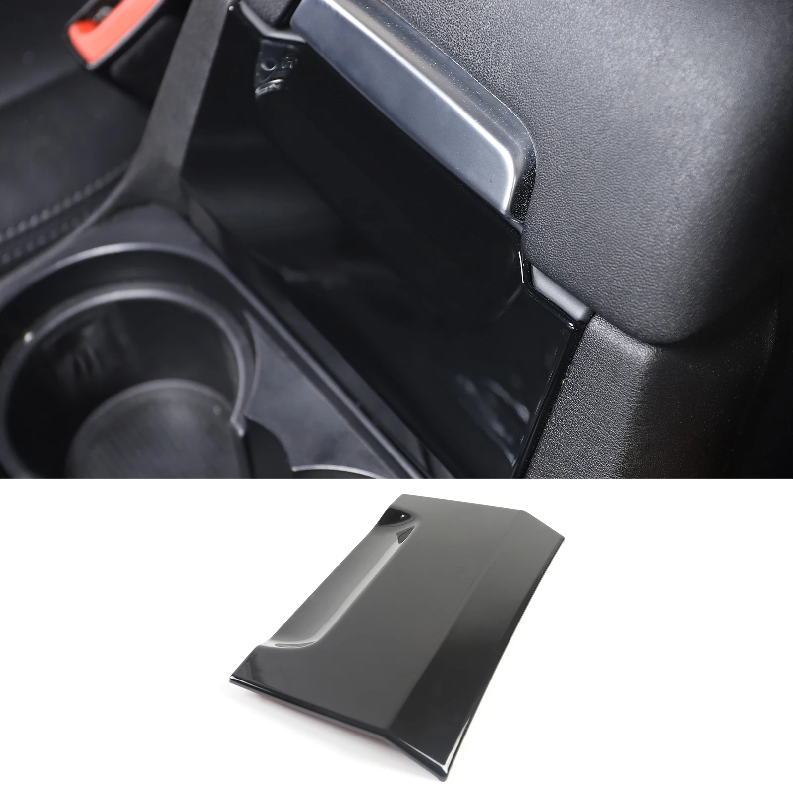 

ABS Black For Land Rover Discovery 4 2010-2016 Car Inner Armrest Box Storage Box Decorative Cover Trim Car Accessories