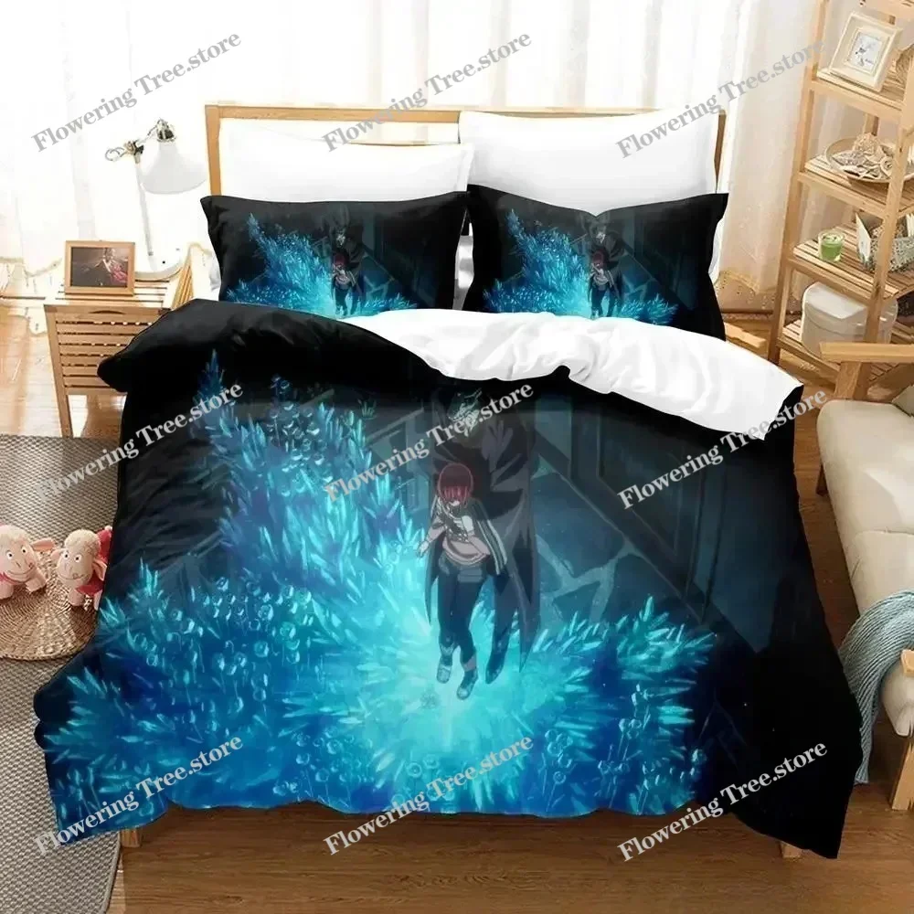 

New 3D Print Anime Mahou Tsukai no Yome Bedding Set Single Twin Full Queen King Size Bed Set Adult Kid Bedroom Duvet cover Sets0
