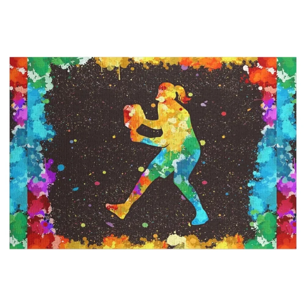 

Pickleball Art Watercolor Jigsaw Puzzle Customs With Photo Wooden Adults Puzzle