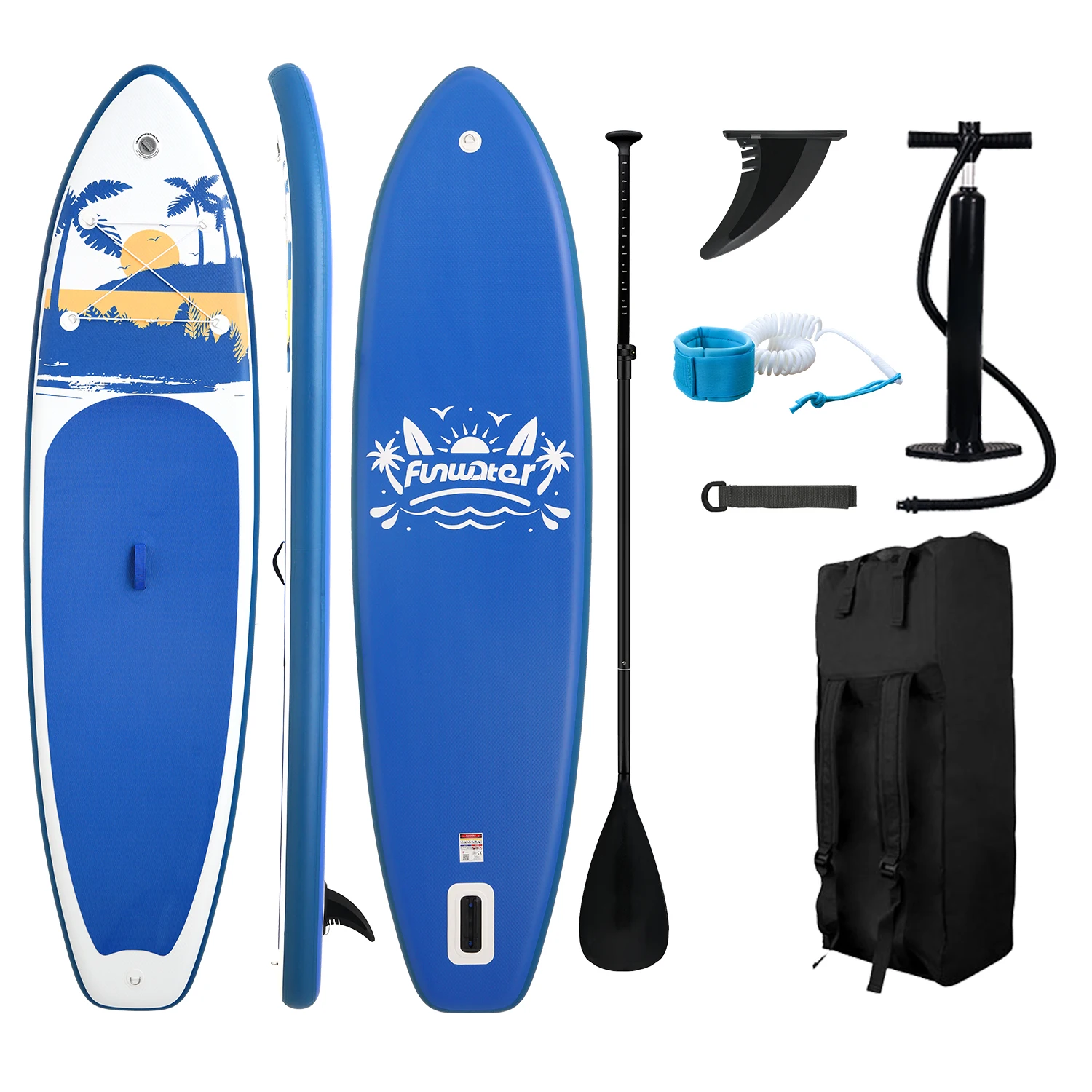 Prancha de remo inflável FUNWATER Prancha de remo ultraleve para todos os níveis de habilidade com acessórios SUP 320-350cm