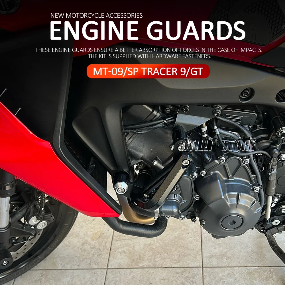 

For YAMAHA MT09 SP Tracer 9 GT XSR 900 Motorcycle Falling Engine Protetive Guard Cover Crash Bar Frame Protector Bumper Fit