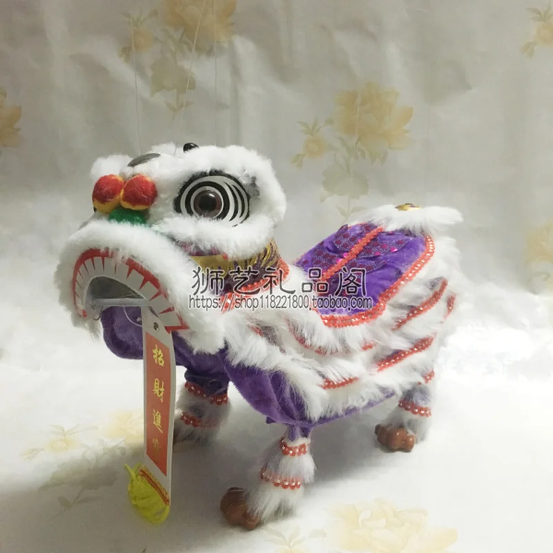 Children Puppets Lion Dance Lion Dance Lion Head Ornaments Chinese Style Craft New Year Gifts Home Decore