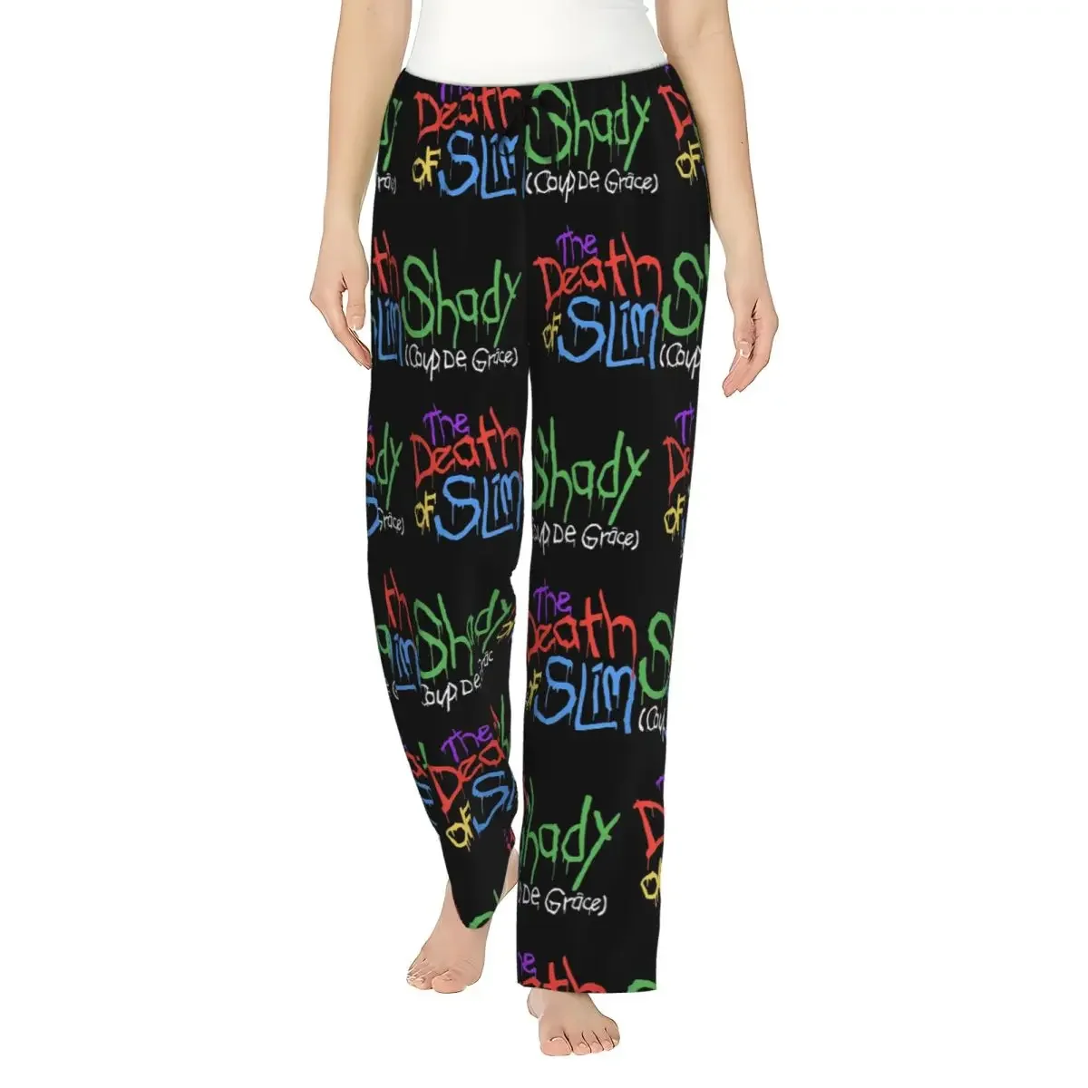 

Custom The Death Of Slim Shady Eminem Women Pajama Pants Lounge Sleep Sleepwear Bottoms with Pockets