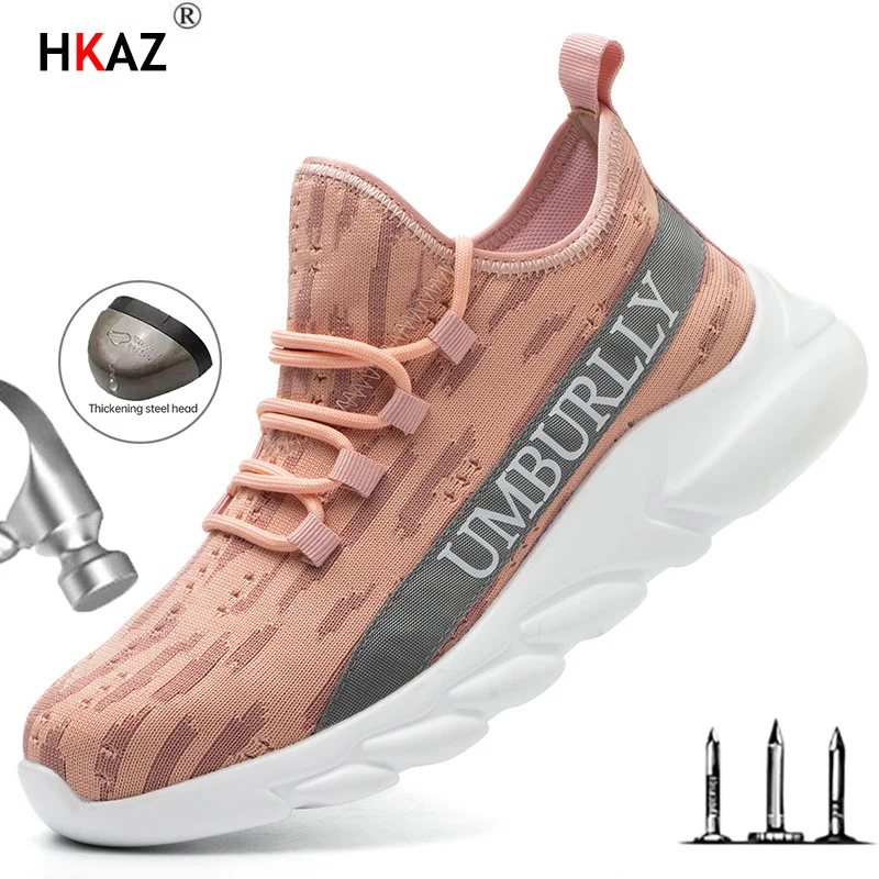 

Lightweight Work Safety Shoes For Women Men BootsProtective Footwear Leisure Sport Style Puncture-proof Security Shoes 102