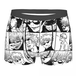 Jujutsu Kaisen-Calzoncillos de Gojo Satoru Manga Collage para hombre, ropa interior transpirable, pantalones cortos con estampado, Bóxer