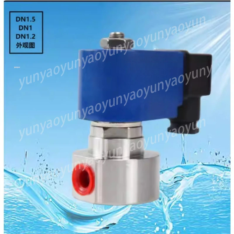 Ultra High Pressure Stainless Steel Solenoid Valve 30/36 Trillion Pa, Water and Gas Universal, 2 Points 4 Points Interface