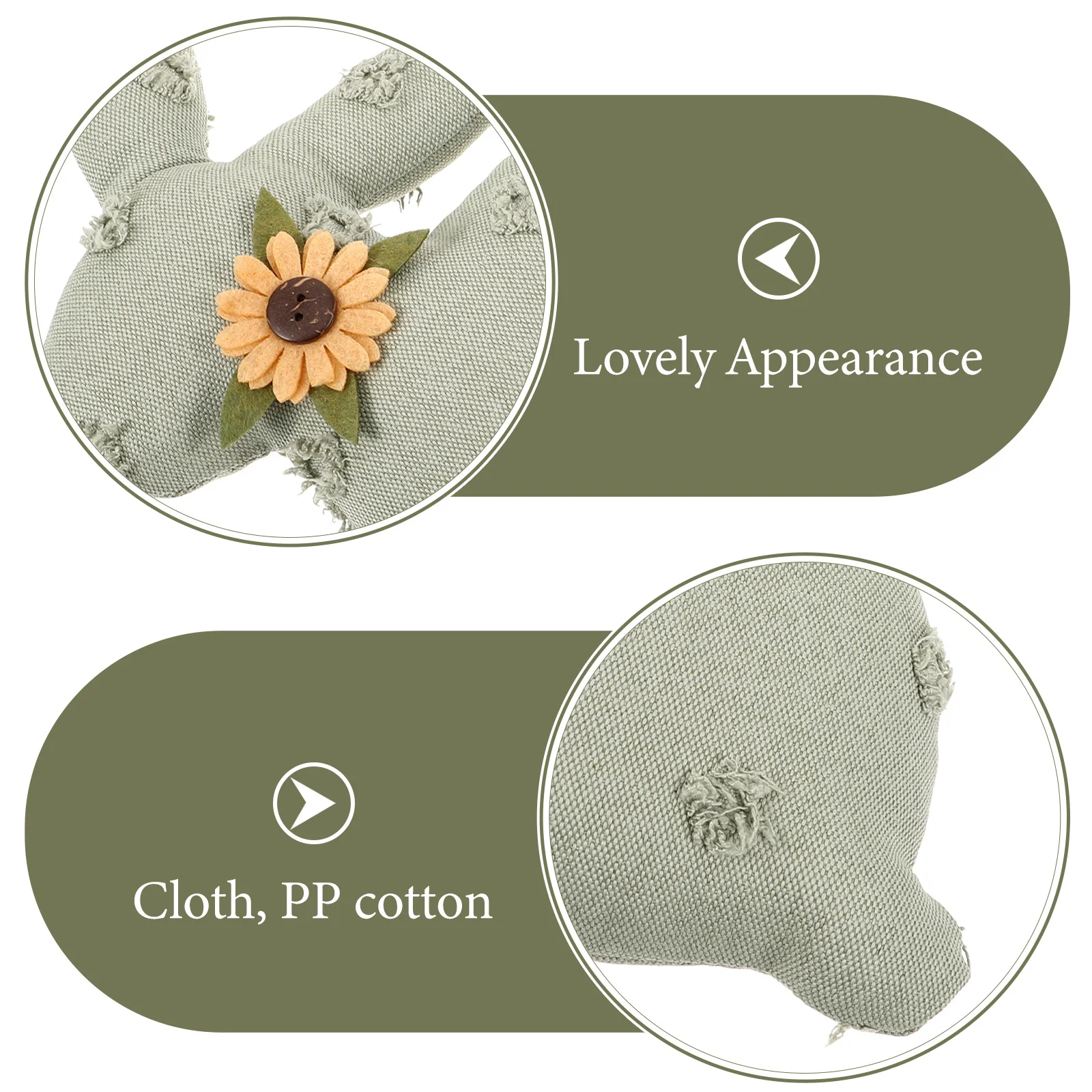 Easter Rabbit Ornament Rustic Style Stuffed Bunny Decoration for Table Sofa Bookcase Spring Holiday Home Decor Easter Party