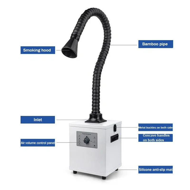 Cleanroom Single Arm Fume Extractor Smoke Purifying Filter,Soldering Welding Collector Air Filters