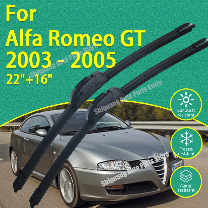 

Передние силиконовые щетки стеклоочистителя для Alfa Romeo GT 2003-2005: Аксессуары для лобового стекла автомобиля