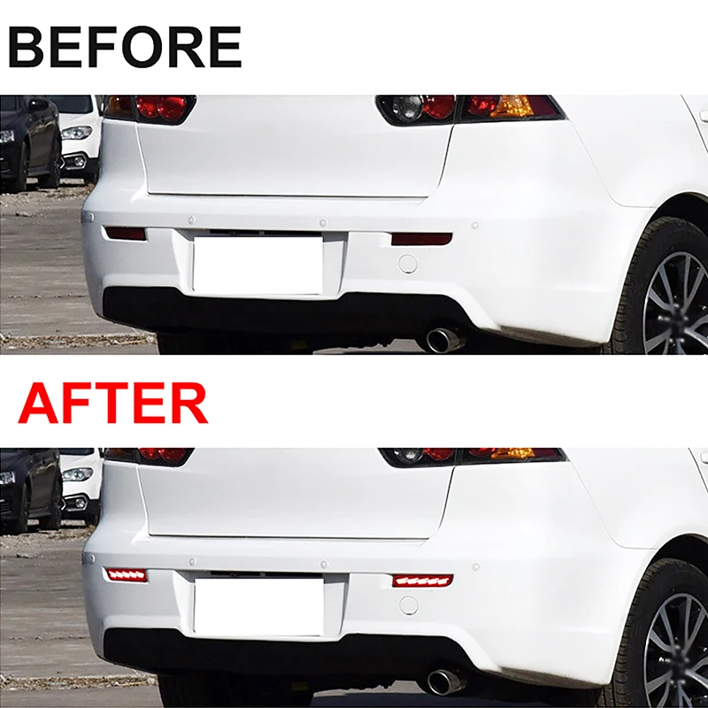Car Rear Bumper LED Reflector Light Assembly For Mitsubishi Lancer/Evolution X CZ4A 2008-2017/ Outlander Sport/RVR/ASX 2011-2012 view 3