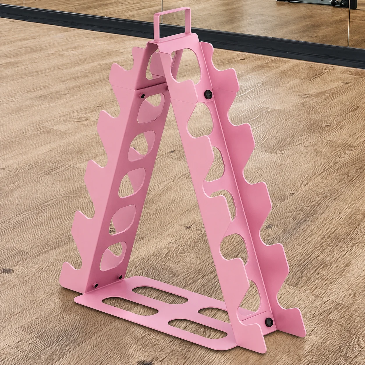 Commercial Dumbbell Rack Set with Storage Stand Compact Multi Tier Weight Holder with Wheels Gym Fitness Equipment