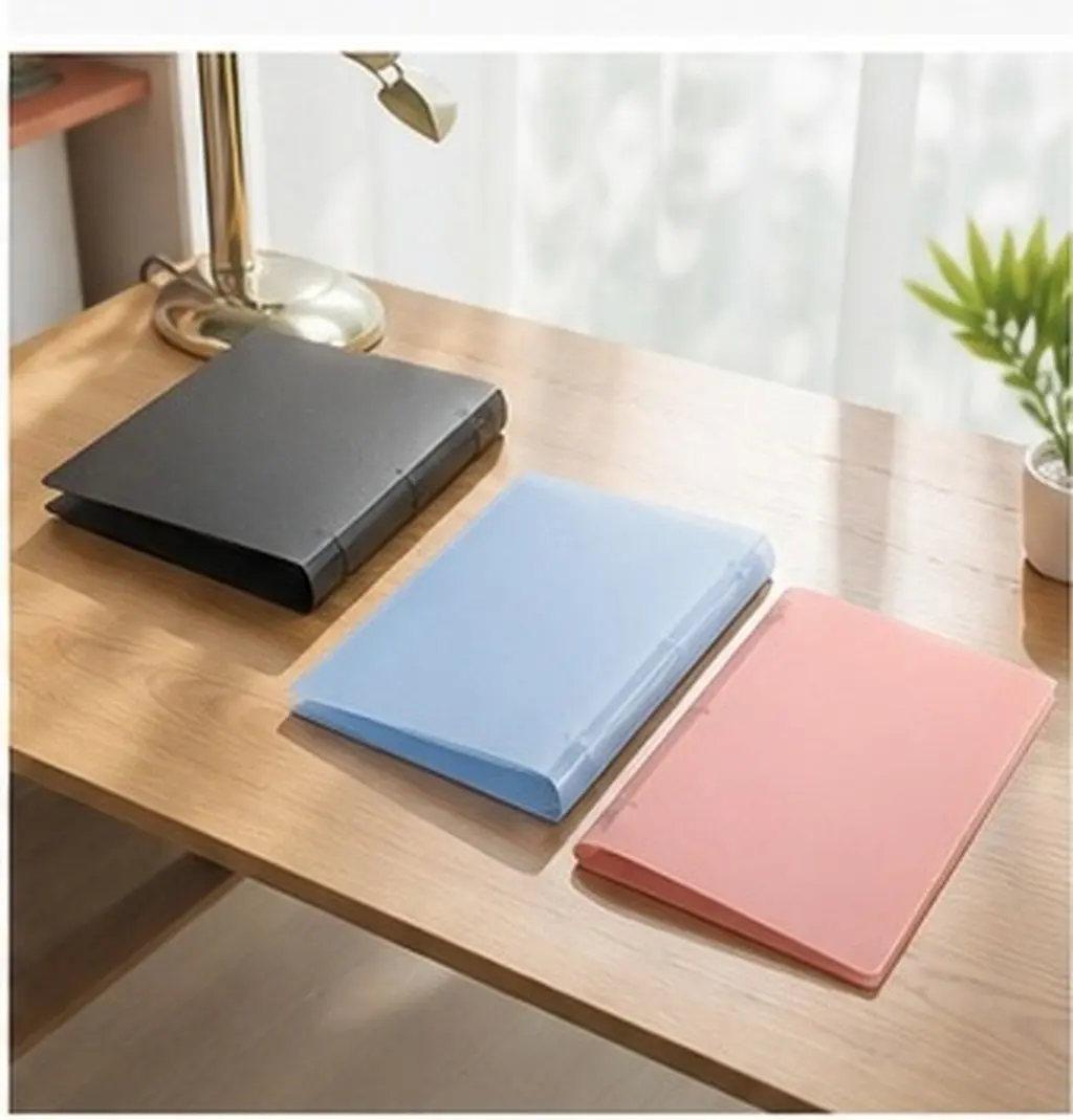 3Pcs D-Ring A4 File Folders Clear Plastic Folder Organizers for Exam Papers Office Documents School Use Lightweight Portable