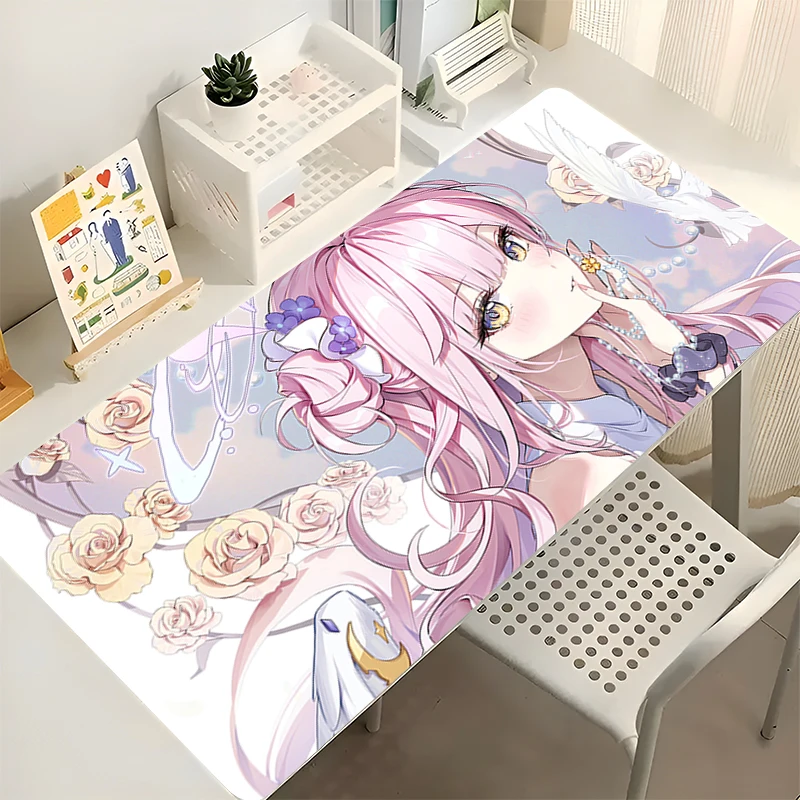 Gaming Mouse Pad Design Non-slip Rubber Sewn Edge Desk Mat Blue Archive Misono Mika Keyboard Pad Gamers And Office Work Mousepad