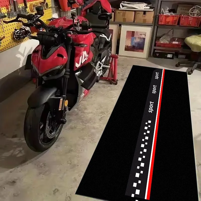 VIKAMA Checkered Sport Pit Mat Anti Slip Wear Resistant Rug Private Motorbike Garage Parking Display Floor Decor