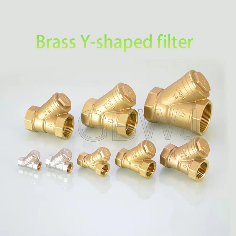 

1Pcs Brass Y-type Filter 1/4" 3/8"1/2" 3/4" 1" 1.2"1.5" 2" BSP Female Thread Inline SUS304 Mesh Strainer Filter Net Pipe Fitting