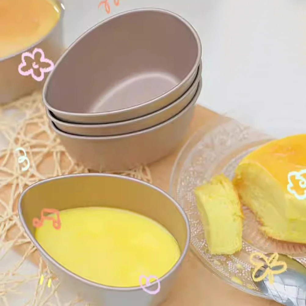 

2Pcs Carbon Steel Egg Steamer Bowls Sturdy Rustproof Multifunctional Kitchen Pudding Baking Prep Containers Easy Clean