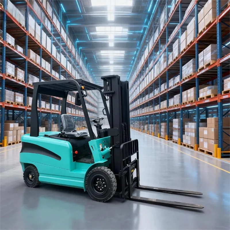 Customized High Quality 2.5t 2-3 Ton Electric Forklift Truck Stacker Self-Loading Small Factory Warehouse Two-Stage Mast CPD20B