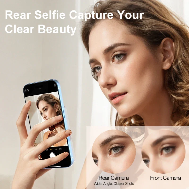 Magnetic Phone Back Vlog Selfie Monitor Screen Live Stream Camera Compatible with iPhone & Android