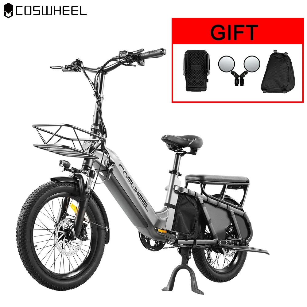 

COSWHEEL новый электрический велосипед 1500 Вт бесщеточные безредукторные двигатели 48V25AH скорость литиевой батареи для взрослых внедорожный электровелосипед