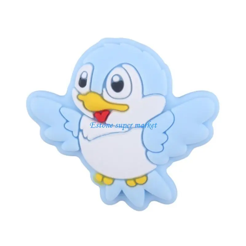

090B Cartoon Bird Silicone Teether Beads 3pcs/set Teething Chewing Bead Molar Toy for Infant Baby Girls Boys