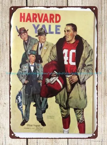 cottage shops  v.  Football Program 1953 metal tin sign