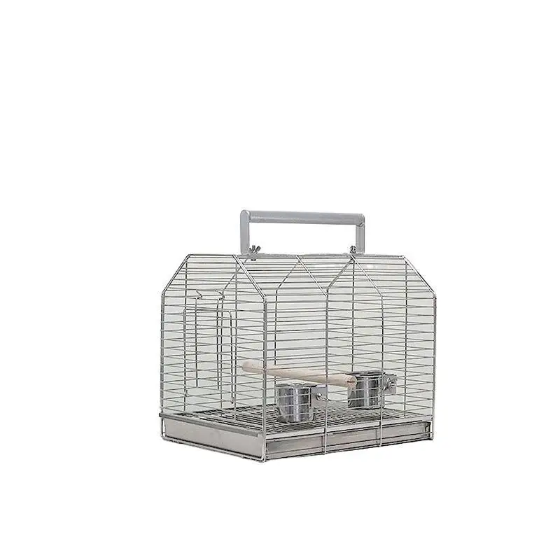 

Stainless steel bird cage, parrot outdoors, portable outdoors, tiger skin, peony Xuanfeng special cage, small