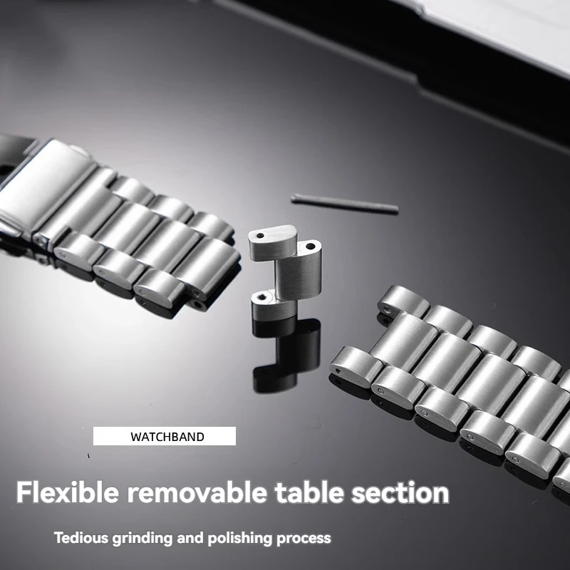 20 مللي متر 22 مللي متر سلسلة ساعات من الفولاذ المقاوم للصدأ لسلسلة TIMEX T49905 T49963 TW2V62400 سوار معصمه حزام معدني أسود فضي