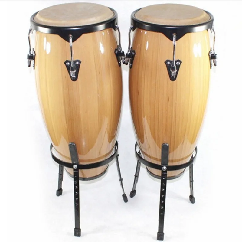 Drum Tambourine 10 inch + 11 inch Latin drum with bracket set
