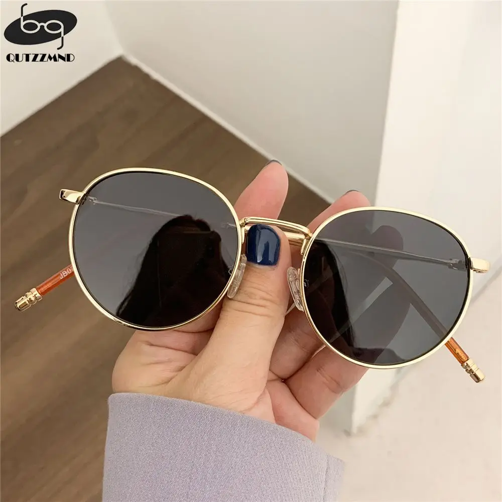 Retro Round Sun Glasses Women Men Sunglases Winter and Autumn Women's Metal Frame Eyewear Fishing Glasses UV Protection Fashion