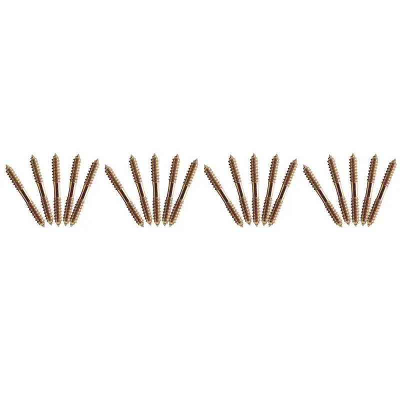 Hot Trend-M8 X 70Mm Double Ended Wood To Wood Furniture Fixing Dowel Screw 20Pcs