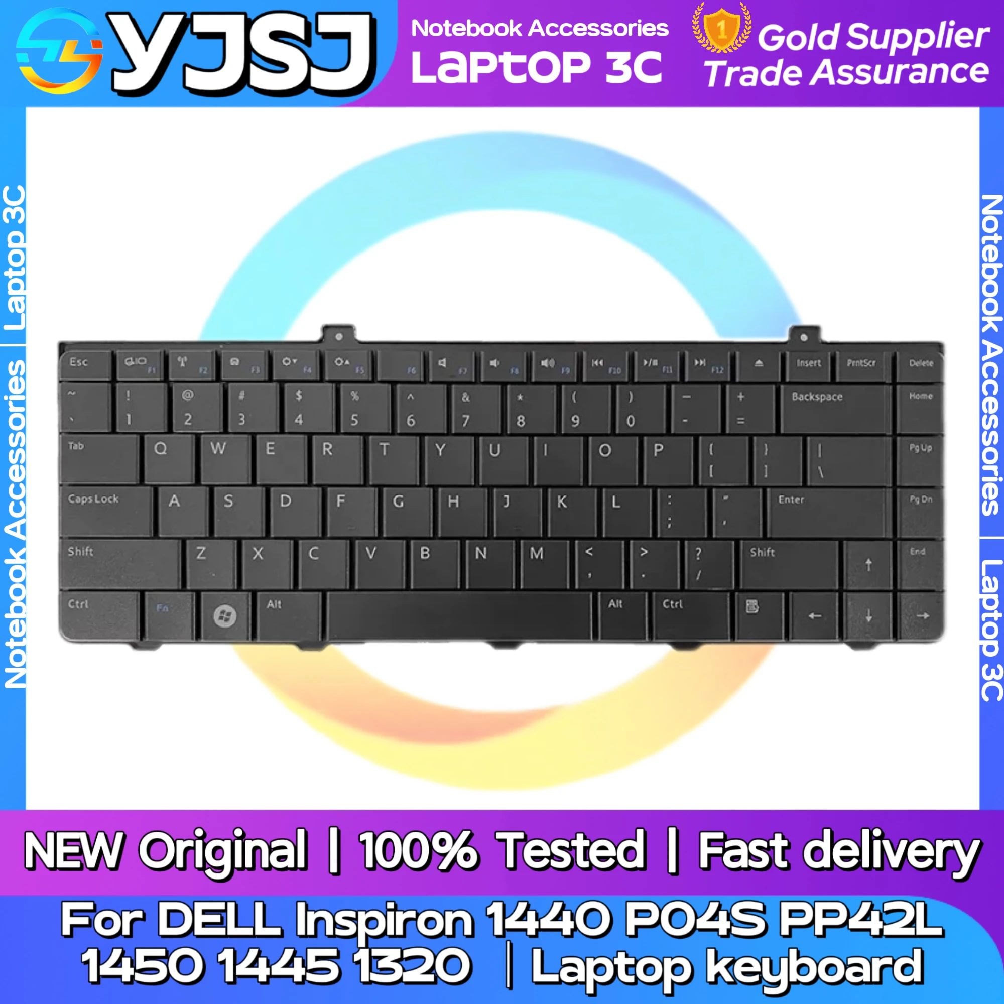 

Новая оригинальная клавиатура для ноутбука DELL Inspiron 1440 P04S PP42L 1450 1445 1320, запасные части для клавиатуры ноутбука